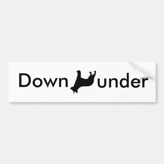Omlaag onder Australische kattenhond Bumpersticker (Voorkant)