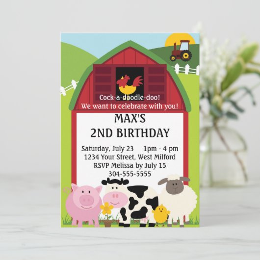 Omlaag op het Boerderij 2 Kaart (Staand voorkant)