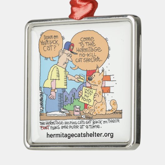 Omlaag op Luck Cat - Ornament (Links)