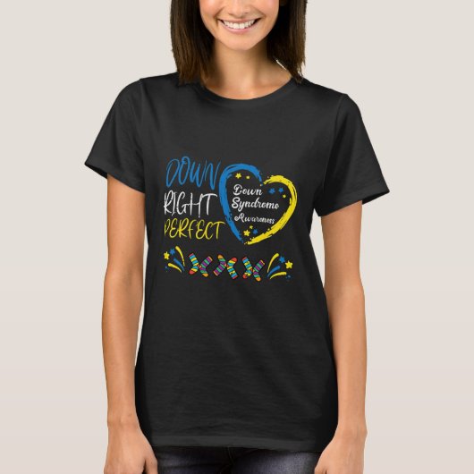 Omlaag - Perfect voor downsyndroom Bewustmakingsbo T-shirt (Voorkant)