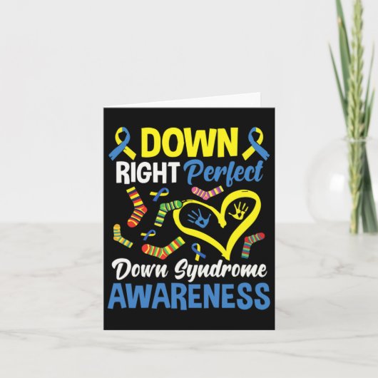 Omlaag Perfecte downsyndroom Bewustheid 1 Kaart (Voorkant)