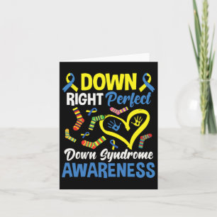 Omlaag Perfecte downsyndroom Bewustheid 1 Kaart