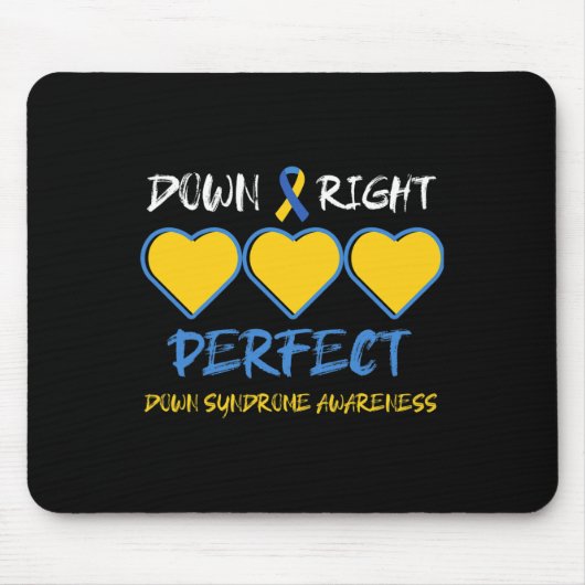 Omlaag Perfecte downsyndroom Bewustheid 2 Muismat (Voorkant)