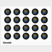 Omlaag Perfecte downsyndroom Bewustheid 3 Ronde Sticker (Vel)