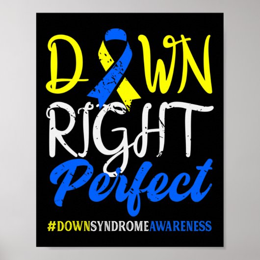 Omlaag Perfecte downsyndroombewustzijn Poster (Voorkant)