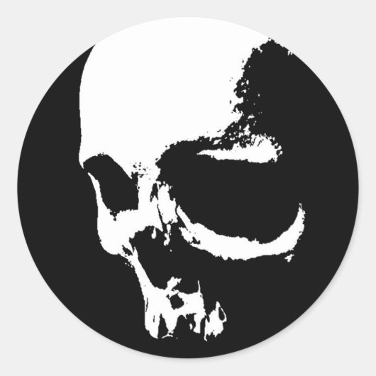 Omlaag Ronde Sticker (Voorkant)