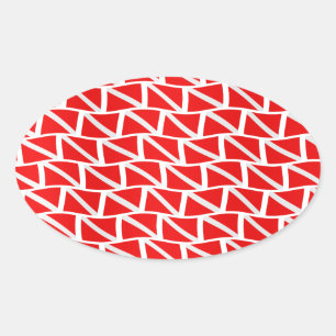 Omlaag schuiven ovale sticker