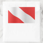 Omlaag schuiven rechthoekige sticker (Tas)