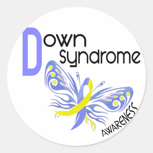 Omlaag Syndrome BUTTERFLES 3.1 Ronde Sticker (Voorkant)