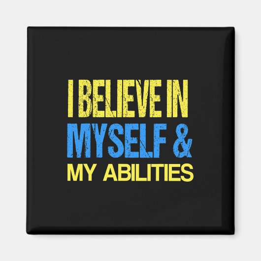 Omlaag Syndroom Bewustzijn ADHD Bewustzijn Autisme Magneet (Voorkant)