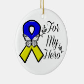 Omlaag syndroom voor mijn helm keramisch ornament (Rechts)