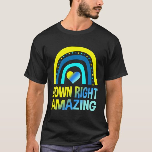 Omlaag, verbluffend syndroom bewustzijn t-shirt (Voorkant)