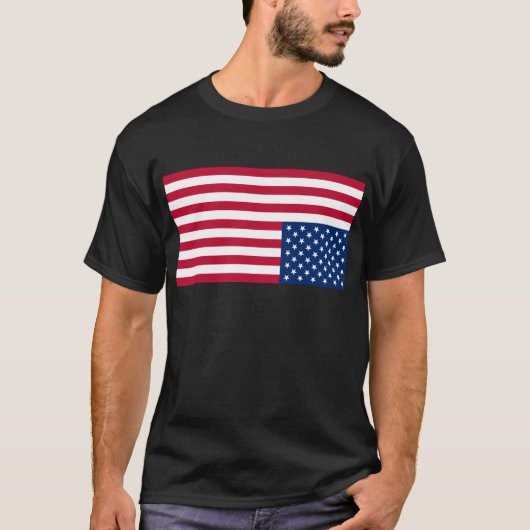 Omlaag Vlag Verenigde Staten (noodsignaal) T-shirt (Voorkant)