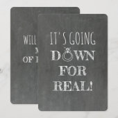 Omlaag voor echt - Grappig bruidsmeisje voorstel Kaart (Voorkant / Achterkant)