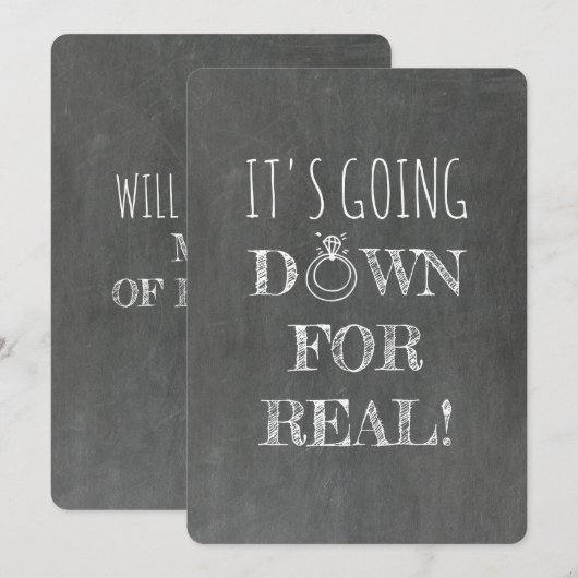 Omlaag voor echt - Grappig bruidsmeisje voorstel Kaart (Voorkant / Achterkant)