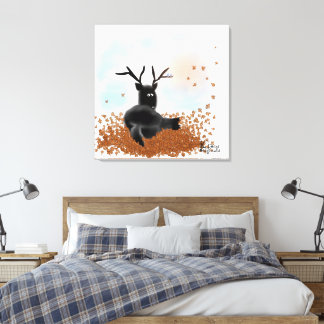Omlaagtijd uitgerekt canvas afdruk