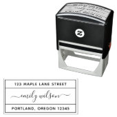 Omlijnd Calligraphy Schrift Naam Retouradres Zelfinktende Stempel (In situ)