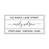 Omlijnd Calligraphy Schrift Naam Retouradres Zelfinktende Stempel (Design)