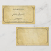 -omlijnde geoloog van oud papier visitekaartje (Voorkant / Achterkant)