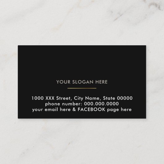 Omlijnde rozen bloem, make-up schoonheidsbloem visitekaartje (Achterkant)