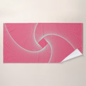 omlijnde vortex in fluwelen roze badhanddoek (Badhanddoek)