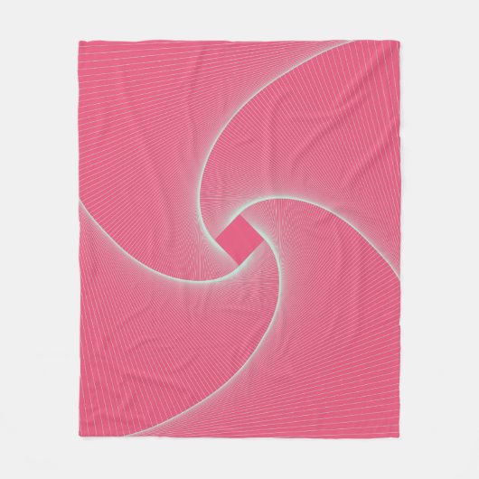 omlijnde vortex in fluwelen roze fleece deken (Voorkant)