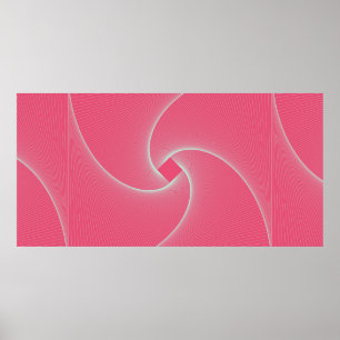 omlijnde vortex in fluwelen roze poster