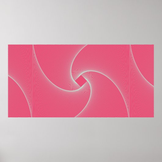 omlijnde vortex in fluwelen roze poster (Voorkant)