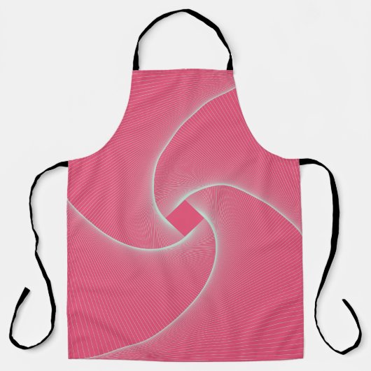 omlijnde vortex in fluwelen roze schort (Voorkant)