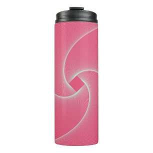 omlijnde vortex in fluwelen roze thermosbeker