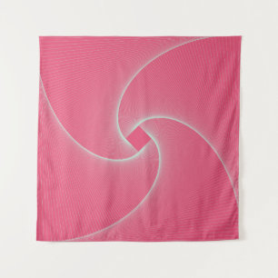 omlijnde vortex in fluwelen roze wandkleed