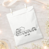 Omlijnde zwart-witte trein Upsherin voorkeurstasse Bedankzakje (Geknipt)