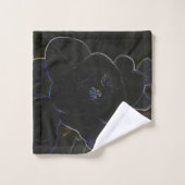omlijning van fresia bloemen bad handdoek (Wasdoekje)