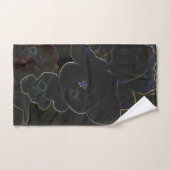 omlijning van fresia bloemen bad handdoek (Handdoek)
