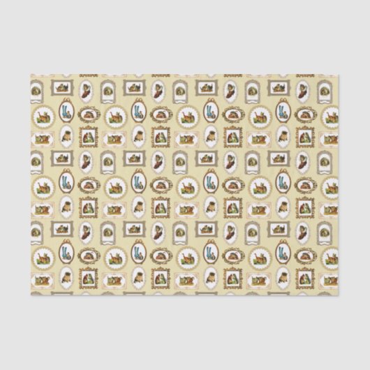  omlijst kattenpatroon tissuepapier (Voorkant)