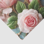  omlijst Rozen Weefselinpakpapier Tissuepapier (Detail)