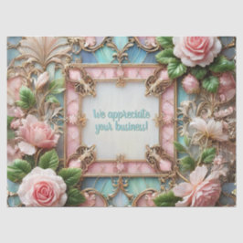  omlijst Rozen Weefselinpakpapier Tissuepapier