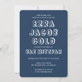 OMLIJSTDE LETTERS DAVIDSSTER Maatwerk Bar Mitzvah Kaart (Voorkant)