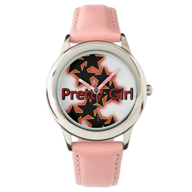  omlijsting met roze getallen horloge (Voorkant)