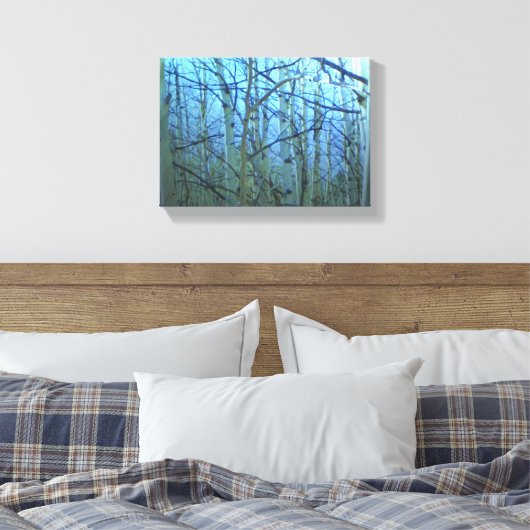 Omloop van blauw backlight-canvas met apenstructuu canvas afdruk (Insitu (Slaapkamer))