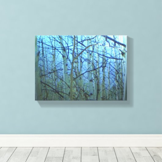 Omloop van blauw backlight-canvas met apenstructuu canvas afdruk (Insitu (Houten vloer))
