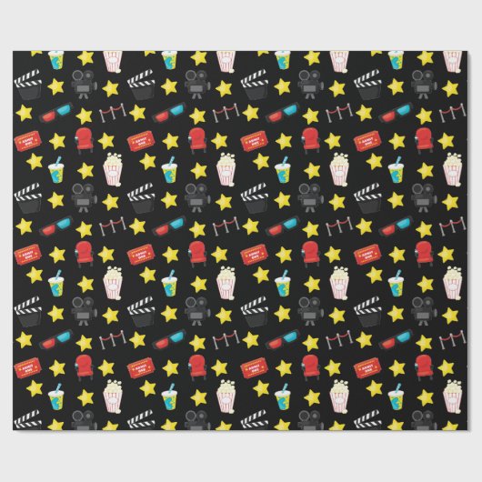 Omloop van filmthema's cadeaupapier (Vlak)