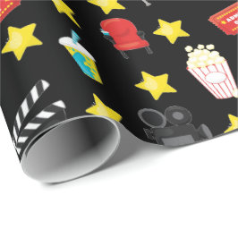 Omloop van filmthema's cadeaupapier