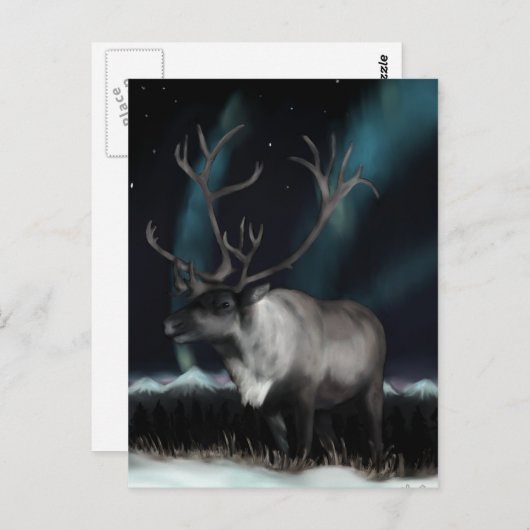 Omloop van het Briefkaart van de noordelijke licht (Voorkant / Achterkant)