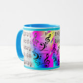 Omloop van muziek en recorders mok (Voorkant links)