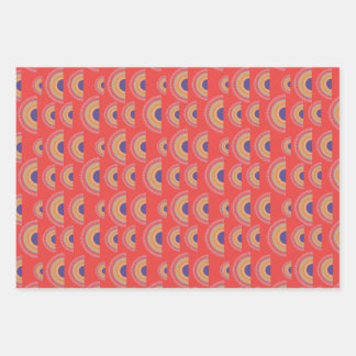 Omloop voor cadeaubonnen voor regenboogafdrukken inpakpapier vel