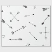 Omloop voor cadeaubonnen voor zwarte en witte pijl cadeaupapier (Vlak)