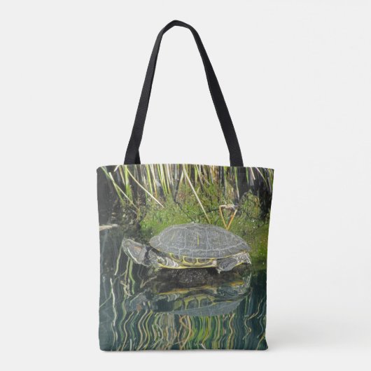 Omloopdier met waterreflectie-Natuur Tote Bag (Achterkant)