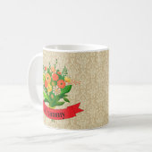 Omloopnaam Grammy Nana Grandma Flower wijzigen Koffiemok (Voorkant links)