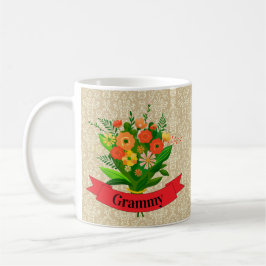 Omloopnaam Grammy Nana Grandma Flower wijzigen Koffiemok